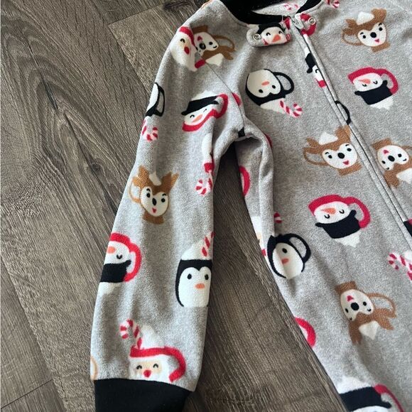 Carter's Christmas Mug Print One-Piece Sleeper Pajamas Toddler Boy Size 4T - Picture 3 of 3